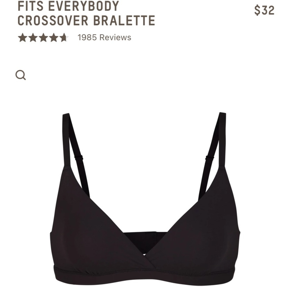 SKIMS FITS EVERYBODY CROSSOVER BRALETTE size M